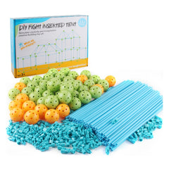 132 In 1 DIY Tent Toy Assembling Play House DIY Children Tent Building Toy, 132 in 1