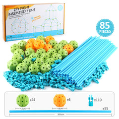 85 in 1 DIY Tent Toy Assembling Play House DIY Children Tent Building Toy, 85 in 1