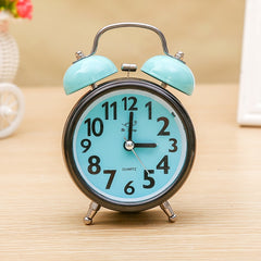 A32 Double Bell Alarm Clock Student Bedside Belt Alarm, Pink, Orange, Light Blue, Light Green