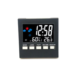 2159 Household Temperature And Humidity Display Alarm Clock Indoor Electronic Digital Display Multi-Function Color Screen Clock, Temperature And Humidity Display Alarm Clock