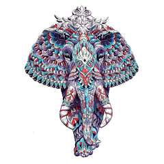 Irregular Wooden Animal Alien Puzzle High-Difficulty Three-Dimensional Puzzle Toy, Snails, Elephant, Dog, Hippocampus, Monkey, Multi-tail Fox, Fox Head, Red Fox, Single Tail Fox, Butterfly, Flamingo, Hexagonal Star, Bull, Leaves, Panda, Moon