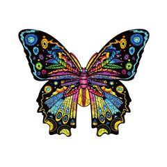 Butterfly Wooden Alien Puzzle Irregular Three-Dimensional Animal Puzzle, Size:, S, M, L