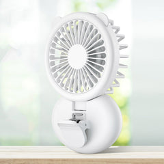 D11 Fill Light Clip Hanging Neck Fan Handheld Folding Mini USB Desktop Fan, D11 Pink, D11 Green, D11 White