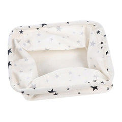 2 PCS Canvas Desktop Storage Basket Sundries Storage Box with Handle, Cross, Star, Tree, Black spot