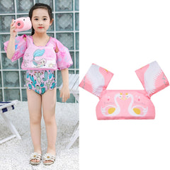 Children Swimming Foam Arm Ring Baby Swimming Equipment Floating Ring Water Sleeve Buoyancy Vest, Pink Flamingo, Pink Swan, Blue Dolphin, Blue Starfish, Yellow Duck, Blue Whale, Green Bee, Blue Shark, Blue Crab, Blue Elephant, Pink Mermaid             ...