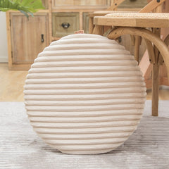 Flannel Round Cushion Dust Cover, Size: 40x40cm, Water Green, Leather Pink, Coffee Color, Cash, Deep Gray, Light Gray