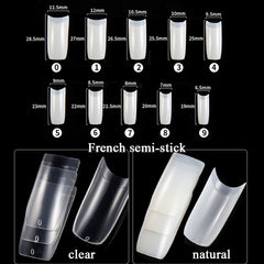 Manicure Tool  Set Fingernails Word Cut Set, Transparent French, Natural French, Transparent Semi-post, Natural Semi-post, Transparent Full Post, Natural Full Post, Transparent French Large Set, Transparent Semi-post Large Set                          ...