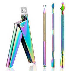 FABIYAN Nail Art Scissors Set Stainless Steel Nail Clippers Dead Skin Scissors Remover Steel Push, Set 1, Set 2, Set 3, Set 4, Set 5