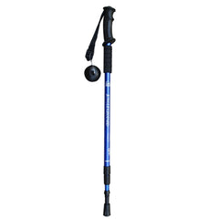 JUNGLELEOPARD 3-Section Straight Handle Aluminum Trekking Pole Multifunctional Walking Hand Crutches, Red#66-135cm, Blue#66-135cm, Black#66-135cm, Silver White#66-135cm
