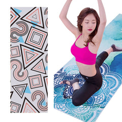 Printed Soft Yoga Mat Non-Slip Yoga Towel, Size: 185 x 65cm, 185 x 65cm Fantasy Garo, 185 x 65cm Fantasy Maze, 185 x 65cm Geometric, 185 x 65cm Dream Pen Flowers, 185 x 65cm Dream Deer, 185 x 65cm Waves, 185 x 65cm Vientiane, 185 x 65cm Whale          ...
