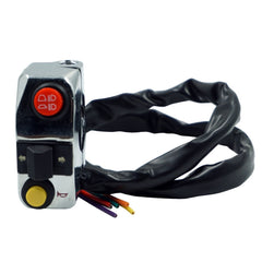 Motorcycle Modification Aluminum Alloy Handle Switch High Low Beam Light Turn Signal Horn Control Switch, Black, Silver