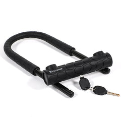 WEST BIKING Bicycle Lock Motorcycle Electric Car Anti-Theft Lock, Long U-shaped Lock, Long U-shaped Lock+Cable
