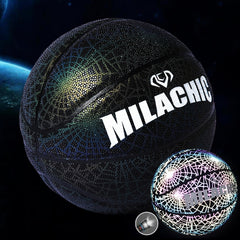 MILACHIC Number 7 Rainbow Reflective Cool Basketball, Stripe 6734, Spider Pattern 6735, Gray 6736
