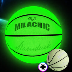 MILACHIC Number 7 Fluorescent Green Holographic Reflective Basketball, Fluorescent Green
