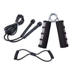 3 In 1 Portable Fitness Exercise Skipping Grip Set, 3 In 1