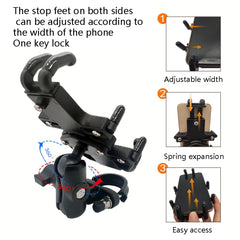 N-STAR NJN002 Motorcycle Metal Aluminum Alloy Universal Anti-Theft Mobile Phone Bracket, NJN002(T-shaped Ball Head Installation)