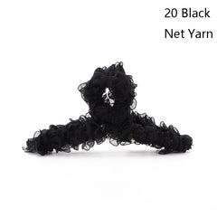 Resin Material Spring Hair Clip, Colour: 25 Yellow Net Yarn, 1 Transparent, 2 Green, 3 Light Coffee, 4 Creamy-white, 5 Dark Gray, 6 Pink, 7 Chestnut, 20 Black Net Yarn, 21 Pink Net Yarn, 22 Lake Blue Net Yarn, 23 Light Purple Net Yarn, 24 Red Net Yarn ...