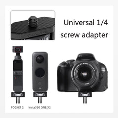 Sunnylife 1/4 inch Metal Adjustable Adapter For DJI Pocket 2 / FIMI PALM 2 / Insta360 One X-2