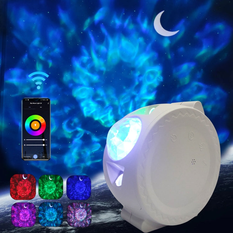 SC511 3 In 1 Watermark Starry Sky Projector Graffiti Smart Atmosphere Night Light, White Ordinary, Black Ordinary, White WiFi, Black WiFi