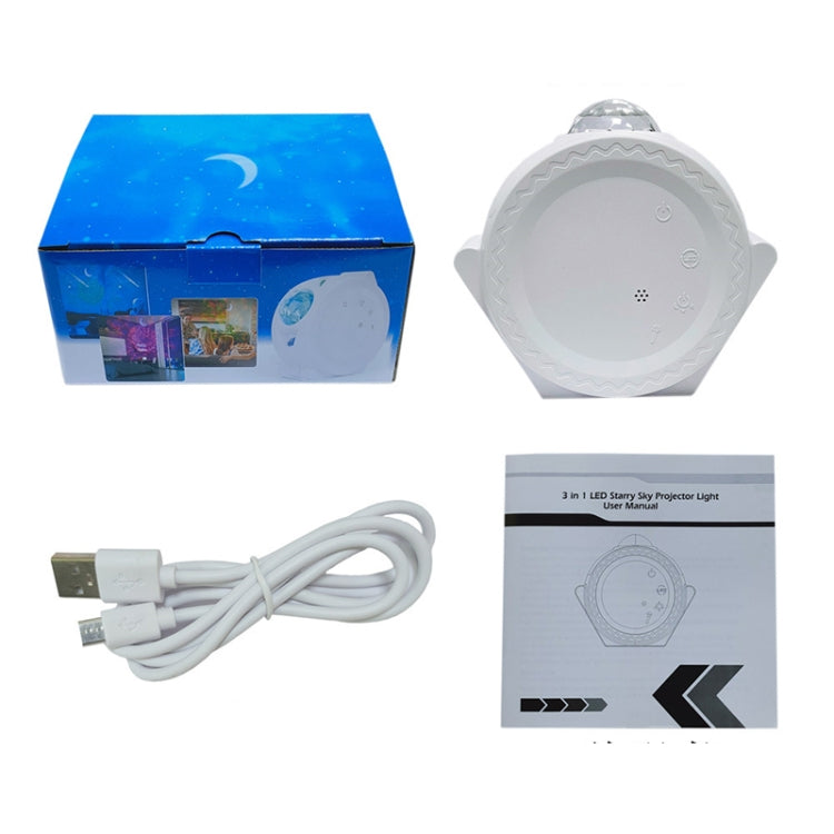 SC511 3 In 1 Watermark Starry Sky Projector Graffiti Smart Atmosphere Night Light, White Ordinary, Black Ordinary, White WiFi, Black WiFi