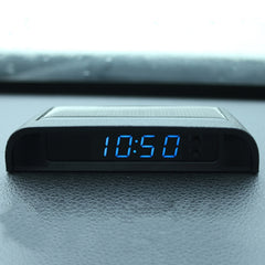Solar Night Light Car Clock Automotive Electronic Clock Temperature, Time+Date+Week+Temperature