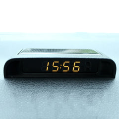 Solar Night Light Car Clock Automotive Electronic Clock Temperature, Time+Date+Week+Temperature
