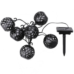 Solar Flame Ball Light String Outdoor Solar Courtyard IP44 Waterproof Light, 6 in 1, 8 in 1