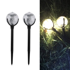 2 PCS Light Control Solar Lawn Lamp Outdoor Garden Lights, 2 PCS Warm Light