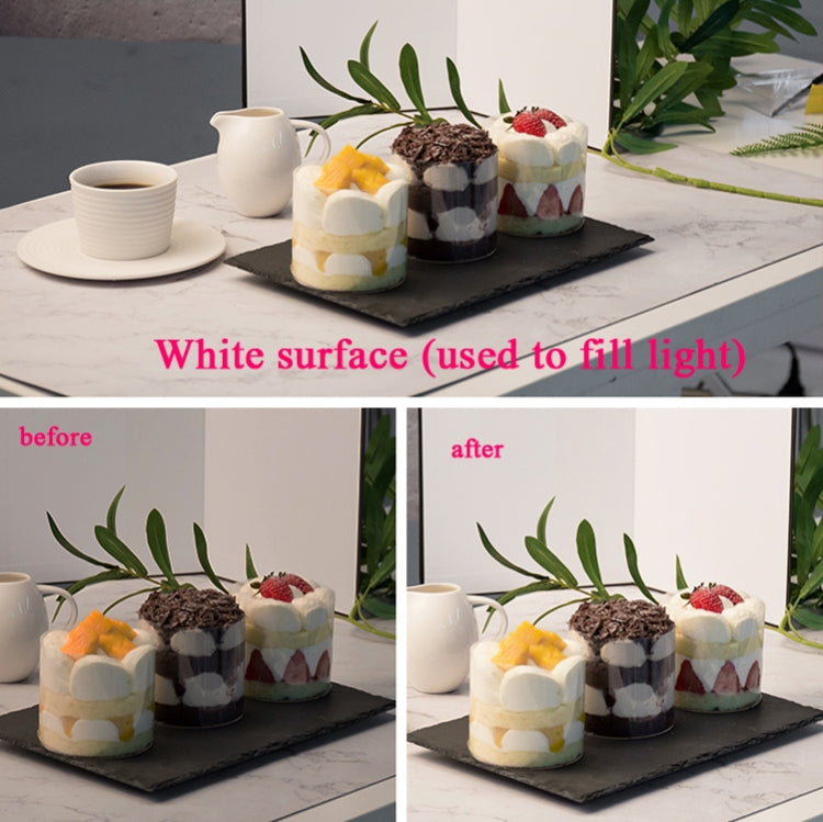 2 PCS 3-in-1 Reflective Board White + Black + Silver A4 Cardboard Folding Light Diffuser Board, 3-in-1 A4 Cardboard