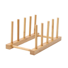 Multi-Purpose Bowl Disc Rack Kitchen Drain Rack Bamboo Tableware Storage Rack, Layer (specification): 2 Grid, 2 Grid, 4 Grid, 7 Grid, 8 Grid