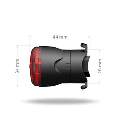 Portable Intelligent Sensing Brake Light Safety Warning Light USB Charging Waterproof Lamp With Electricity Display Taillight, Seat Bow, Seat Pole