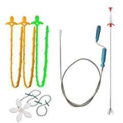 Kitchen Pipe Dredge Hook Sewer Toilet Anti-Blocking Sink Dredge Kit, Style:, 6 PCS/Set-1M, 6 PCS/Set-1.5M, 6 PCS/Set-3, 6 PCS/Set-4