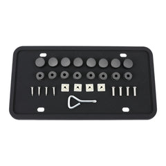 2 Sets Waterproof Rustproof Non-damaging Car Paint Silicone License Plate Frame, US Black, Black