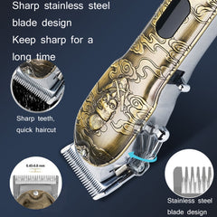 RESUXI Retro Piaget Hair Clipper LCD Digital Display High-Power Hair Clipper, JM-106 EU Plug, JM-106 US Plug