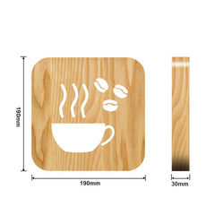FS-T1879W 2.5W 3D Coffee LED Wooden Table Lamp Bedroom Night Light, Coffee