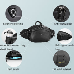 Rhinowalk X21922 Multi-Function Riding Front Handlebar Bag Road Bike Tool And Equipment Front Bag, Black, Gray