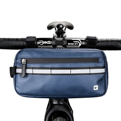 Rhinowalk X20990 Multi-Function Bicycle Front Bag, Black, Gray, Blue