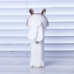 Handheld Hydrating Device Chargeable Fan Mini USB Charging Spray Humidification Small Fan, M9 White Rabbit, M9 Pink Rabbit, M9 Blue Rabbit, M10 White Kitten, M10 Pink Kitten, M10 Blue Kitten, M11 White Deer, M11 Pink Deer, M11 Blue Deer