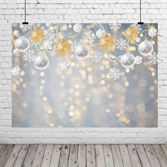 2.1m X 1.5m Christmas Ball Snowflake Party Decorative Photography Background, Christmas Ball