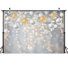2.1m X 1.5m Christmas Ball Snowflake Party Decorative Photography Background, Christmas Ball