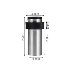 Rubber Anti-Collision Door Gear Punching Stainless Steel Round Door Resistant Home Floor-Shaped Cylindrical Door Touch, 80mm With Plastic Head Punch