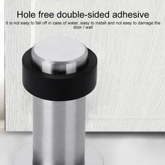Rubber Anti-Collision Door Gear Punching Stainless Steel Round Door Resistant Home Floor-Shaped Cylindrical Door Touch, 80mm With Plastic Head Punch