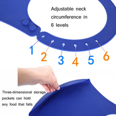 Yanxiang Elderly Eat Silicone Waterproof Bib Adult Widened Disposable Saliva Pocket, Silicone Waterproof Bib