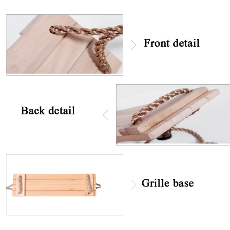 Adult Children Indoor Outdoor Wooden Swing Four Plank Swing,Random Color Delivery（Red), Wooden