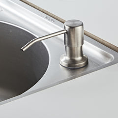 304 Stainless Steel Sink Soap Dispenser Pump Head Extension Silicone Tube Bathroom Hand Washing Cleaning Soap Dispenser, 9508N-02 Pump Head