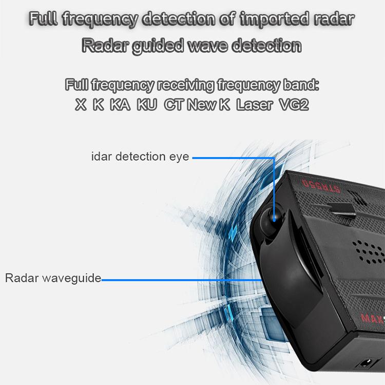 STR550 Laser Radar Speaker Car Mobile Speaker Auto Electronic Dog Support English / Russian, STR550