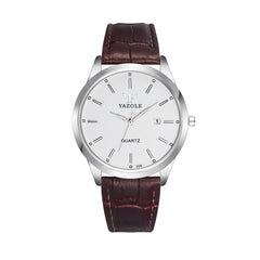 YAZOLE 308 Luminous Quartz Watch Men Watch, White Tray Brown Belt, White Tray Black Belt, Black Tray Black Belt, Black Tray Brown Belt, White Tray Silver Steel Strip, Black Tray Silver Steel Strip, Black Shell Black Tray Black Belt                     ...