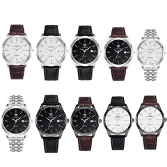 YAZOLE 308 Luminous Quartz Watch Men Watch, White Tray Brown Belt, White Tray Black Belt, Black Tray Black Belt, Black Tray Brown Belt, White Tray Silver Steel Strip, Black Tray Silver Steel Strip, Black Shell Black Tray Black Belt                     ...