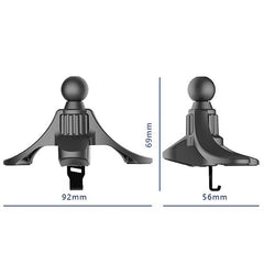 3 PCS A-004 Car Mobile Phone Bracket Air Outlet Hook Accessories, Black