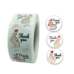10 Rolls Thank You Floral Sticker Wedding Gift Decoration Sticker, K-01-25, K-02-25, K-03-25h